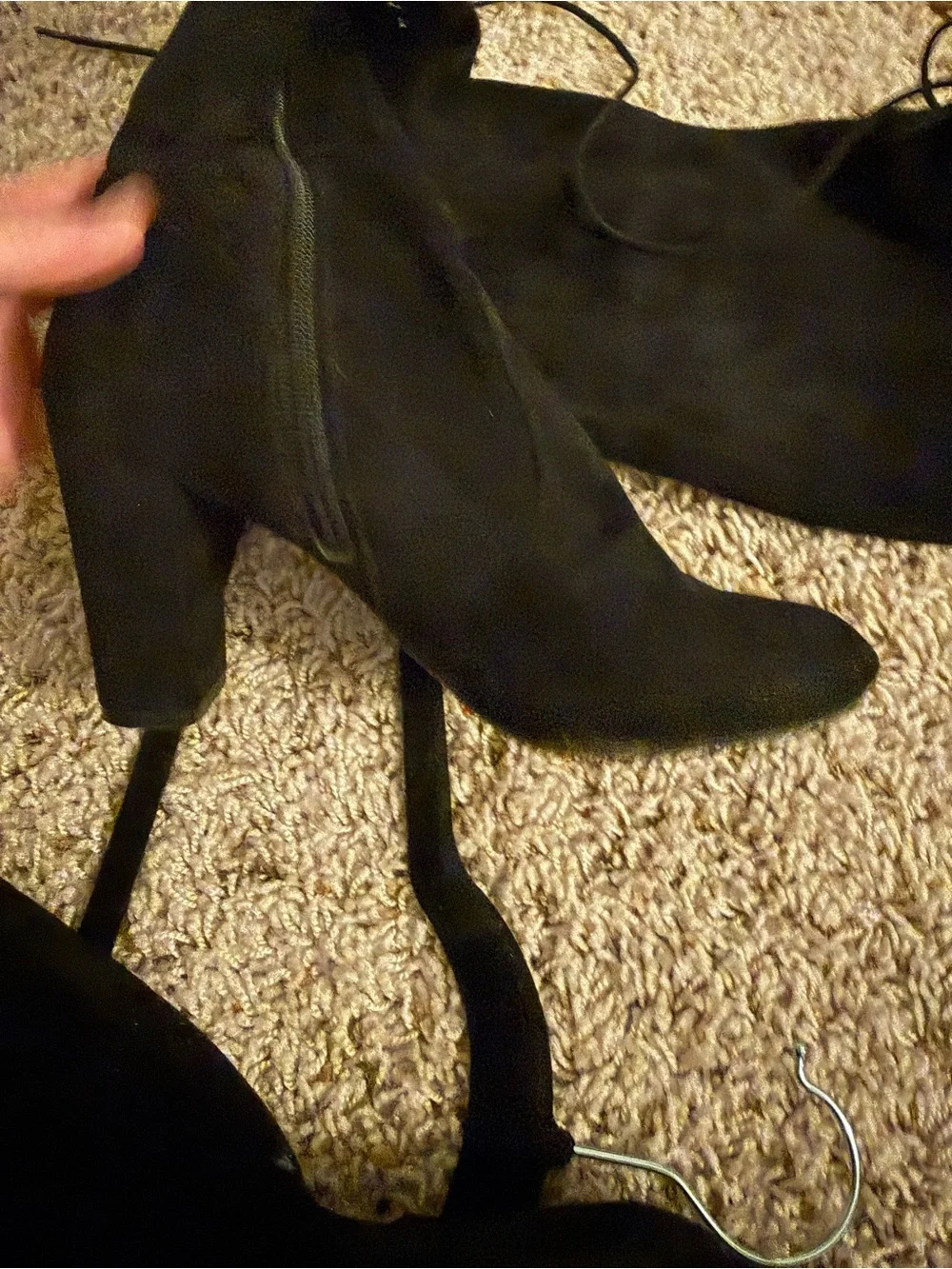 Chinese Laundry Black Over-The-Knee Faux Suede Boots
